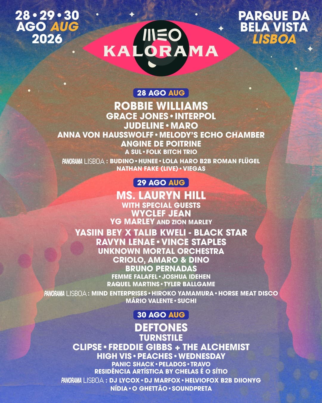 Cartaz oficial do MEO KALORAMA 2026.