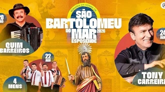 Cartaz da Romaria de São Bartolomeu do Mar.