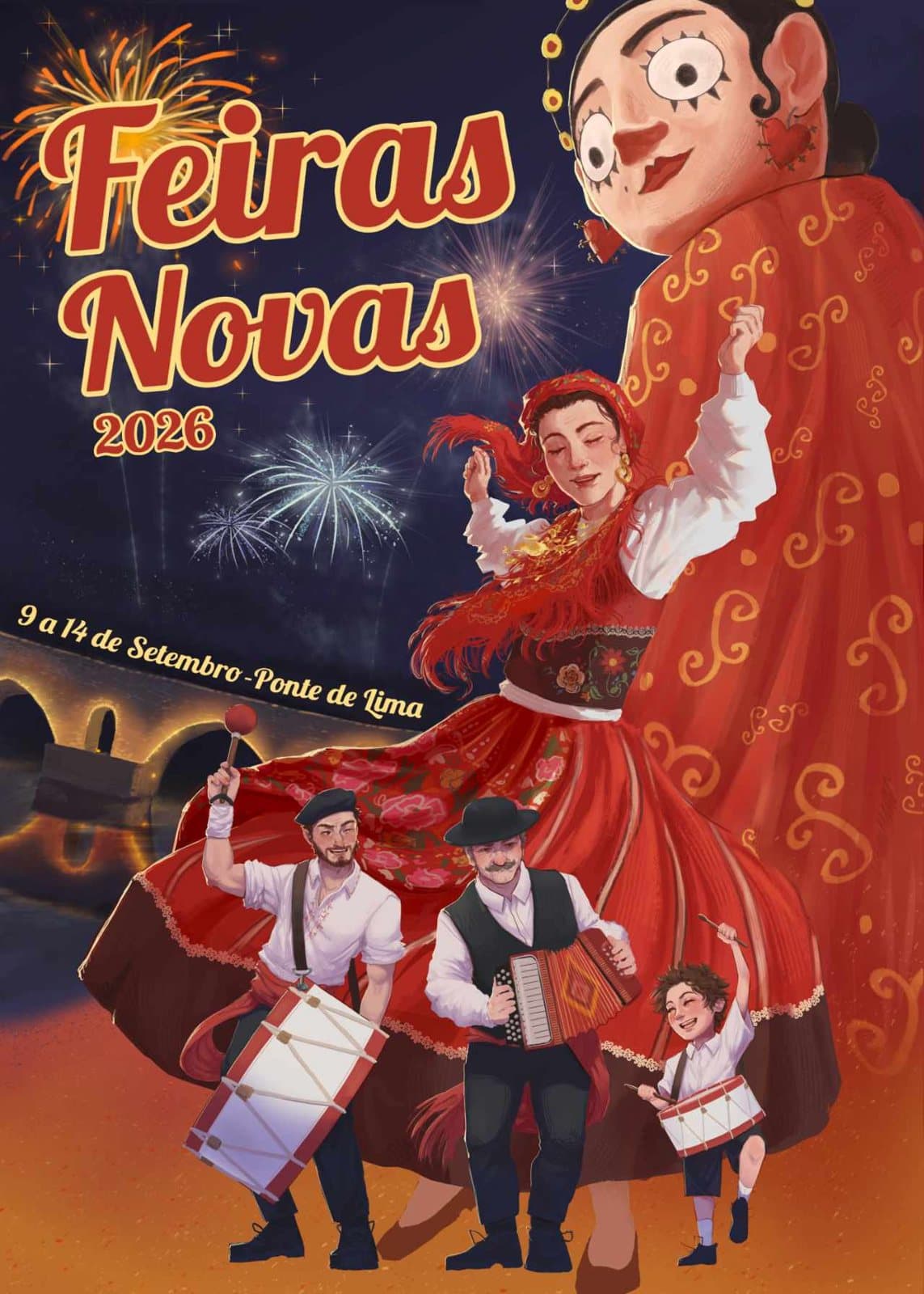 Cartaz das Feiras Novas 2026, em Ponte de Lima.